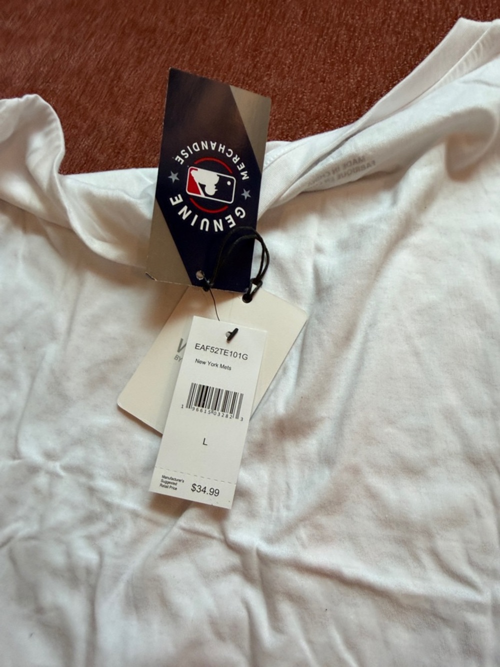 WEAR by Erin Andrews White NY Mets Graphic Tee L/G - Picture 4 of 5